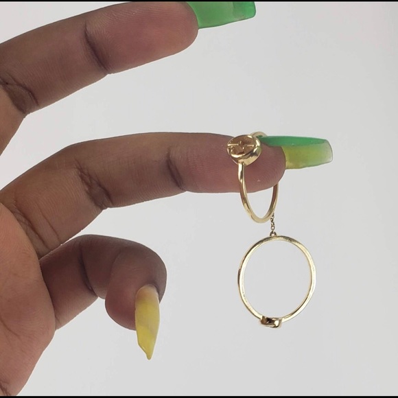 Gucci 1973 style GG double connected ring 18k Gold NEW IN BOX w/ POUCH AS SHOWN - Picture 4 of 11